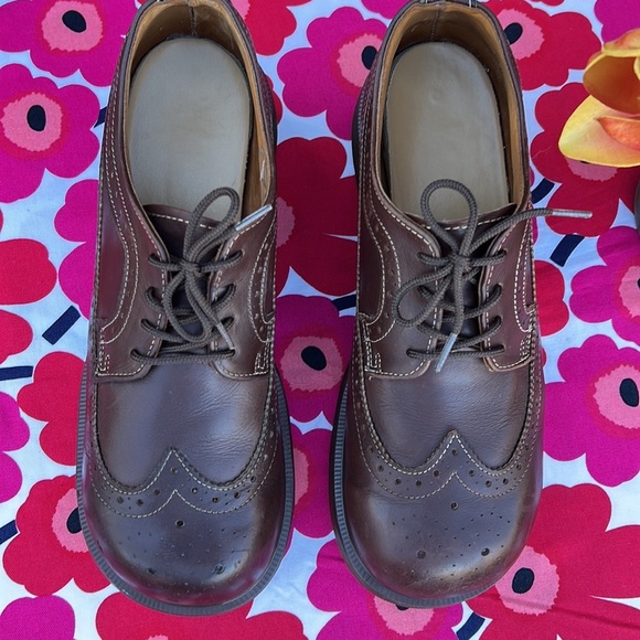 🏴󠁧󠁢󠁥󠁮󠁧󠁿 Dr. Martens MIE Brogue Wingtip Babydoll Platform Y2K Oxfords UK 8 - Picture 8 of 17